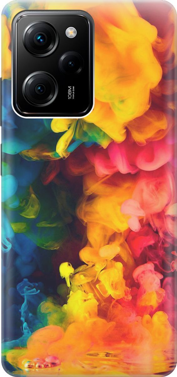

Чехол на Xiaomi Poco X5 Pro 5G с принтом "Красочное буйство", Желтый;розовый, 158244