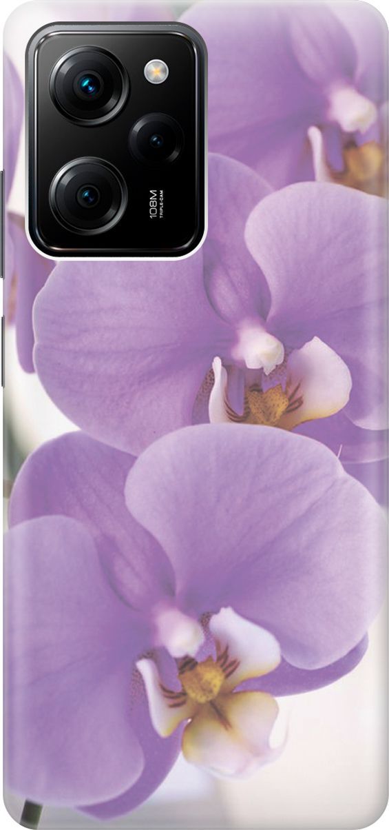 

Чехол на Poco X5 Pro 5G "Сиреневые орхидеи", Фиолетовый;серый, 158252