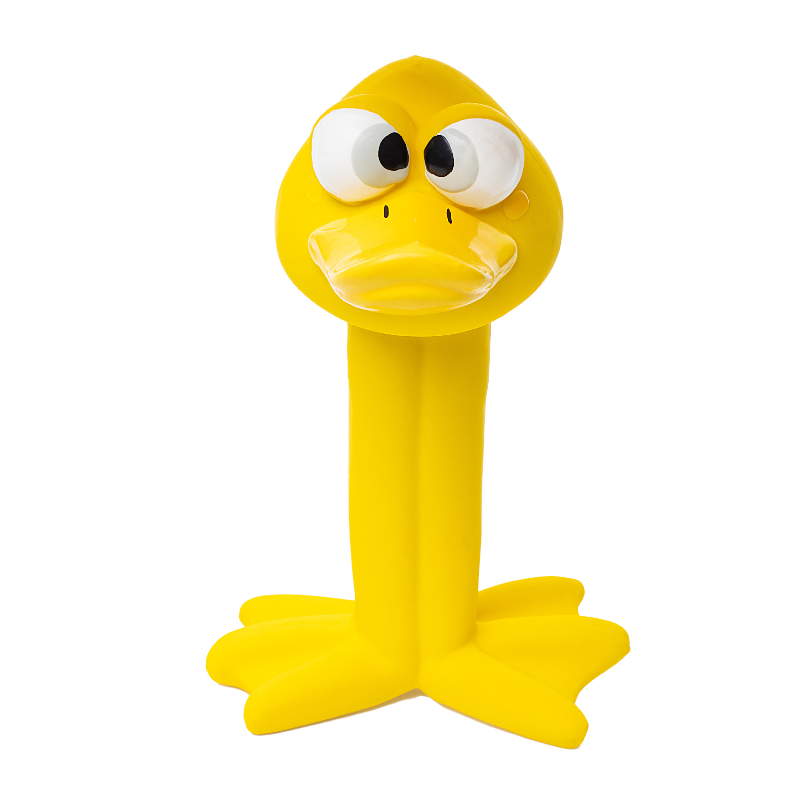 

Игрушка для собак латексная DUVO+ Птичка с длинными ногами, желтая, 10х17см, Duvo