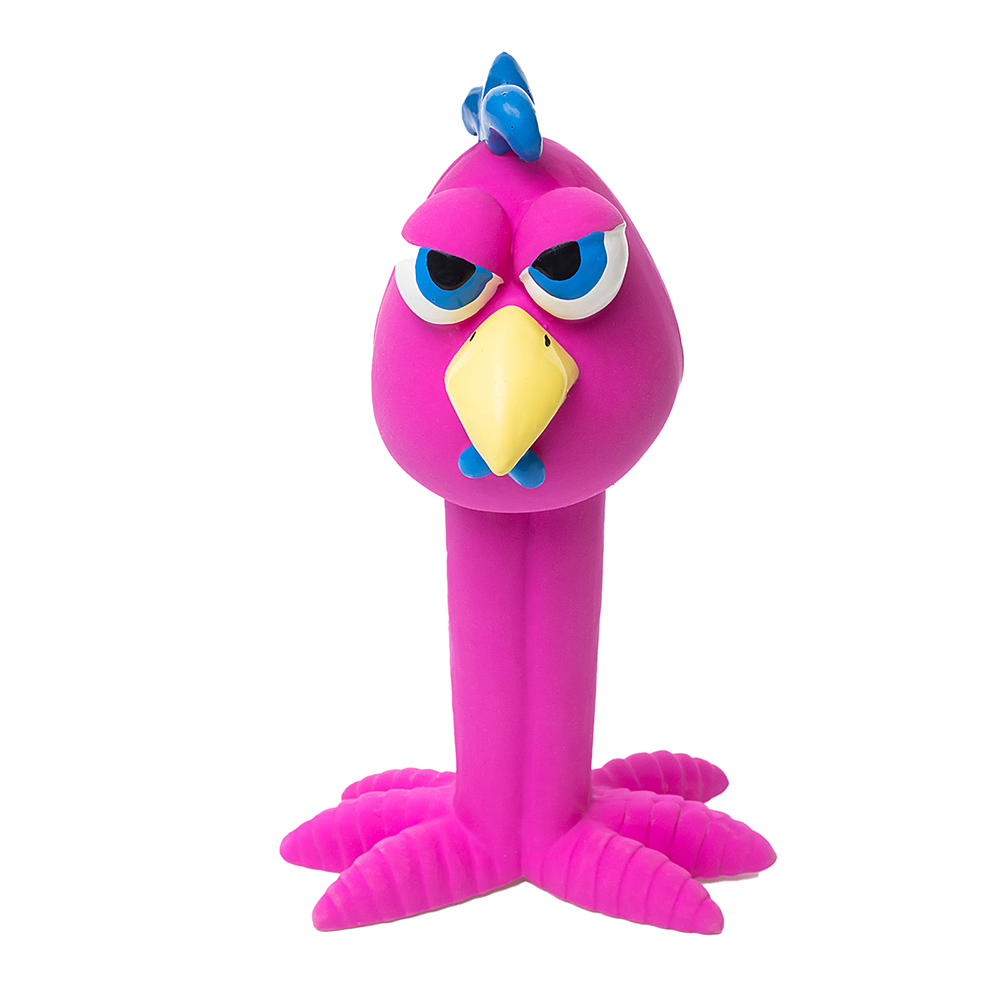 

Игрушка для собак латексная DUVO+ Птичка с длинными ногами, розовая, 10х17см, Duvo