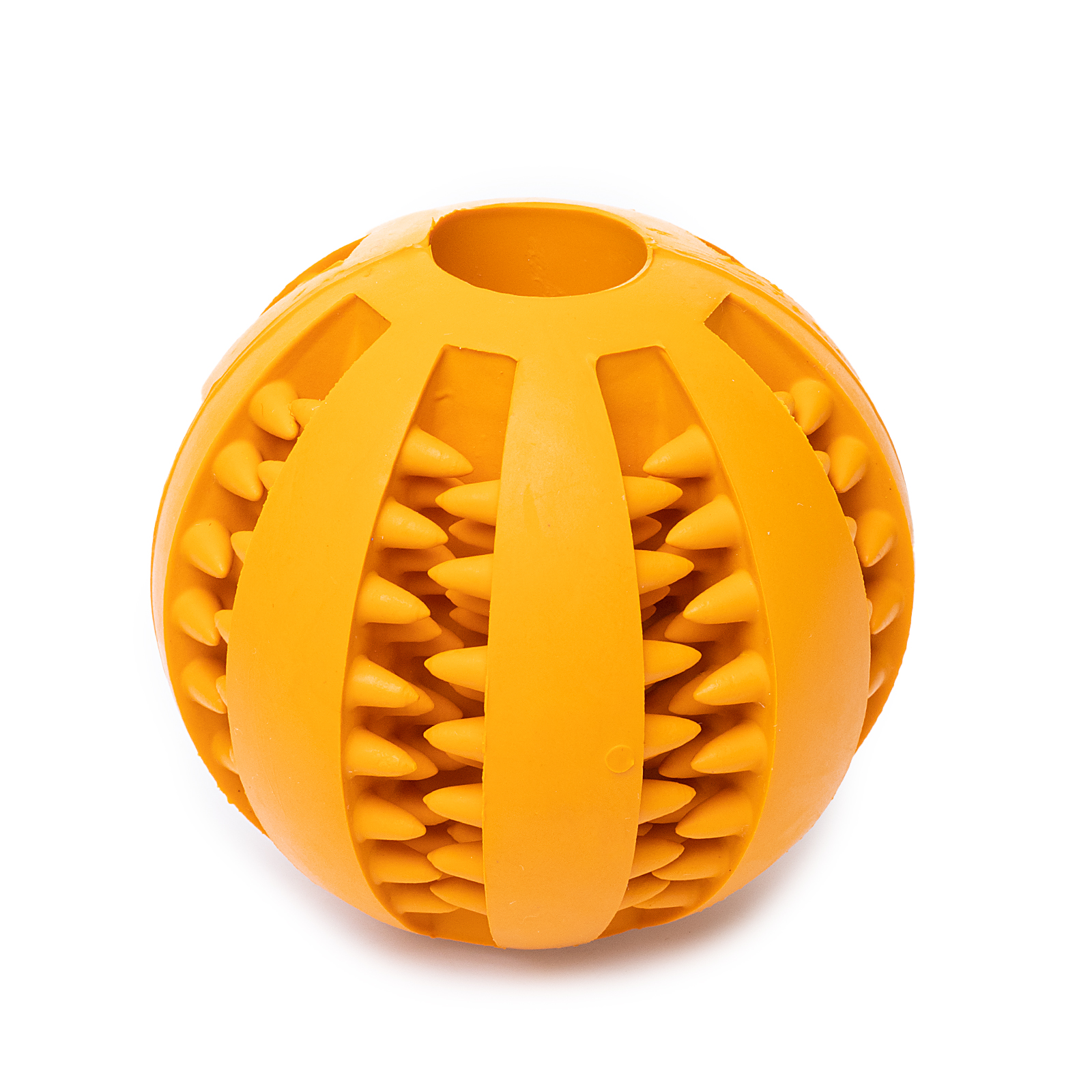 Игрушка для собак резиновая DUVO+ Мяч зубочистик, оранжевая, 5см