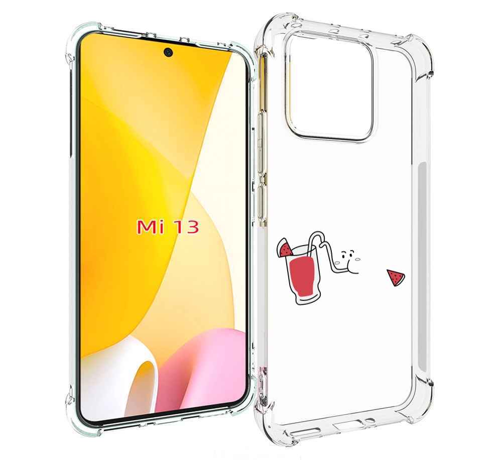 

Чехол MyPads арбузный-напиток для Xiaomi 13, Прозрачный, Tocco