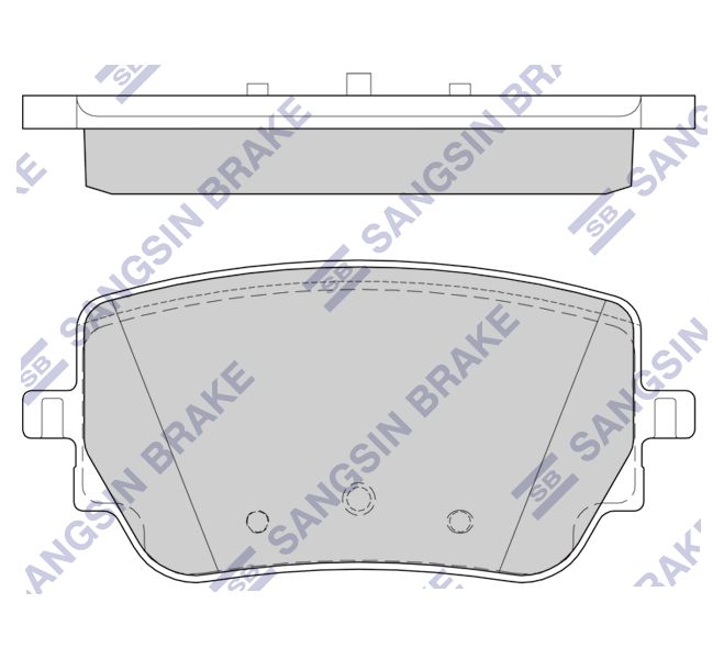 

Колодки задние MERCEDES A W177, B W247 CLA C118, GLA H247 2020- SP443 SANGSIN BRAKE SP4439