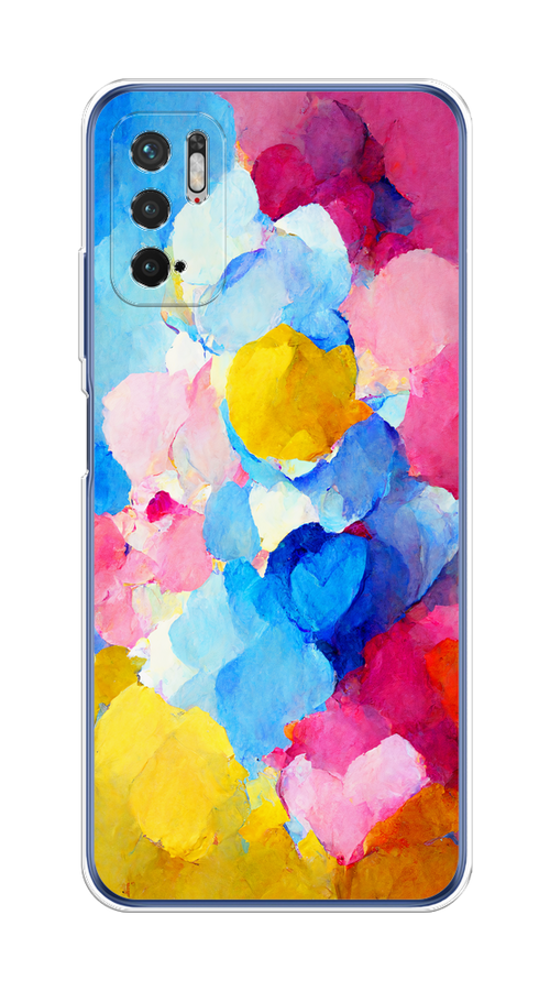 

Чехол на Xiaomi Redmi Note 10T/10 5G/Poco M3 Pro "Яркие пятна", Синий;голубой;желтый;розовый, 311050-1