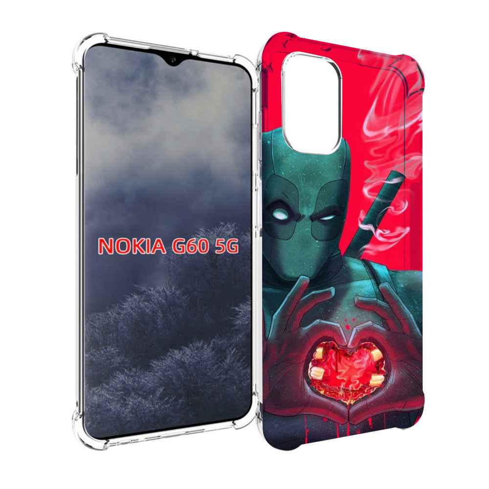 

Чехол MyPads дедпул-в-сердце для Nokia G60 5G, Прозрачный, Tocco