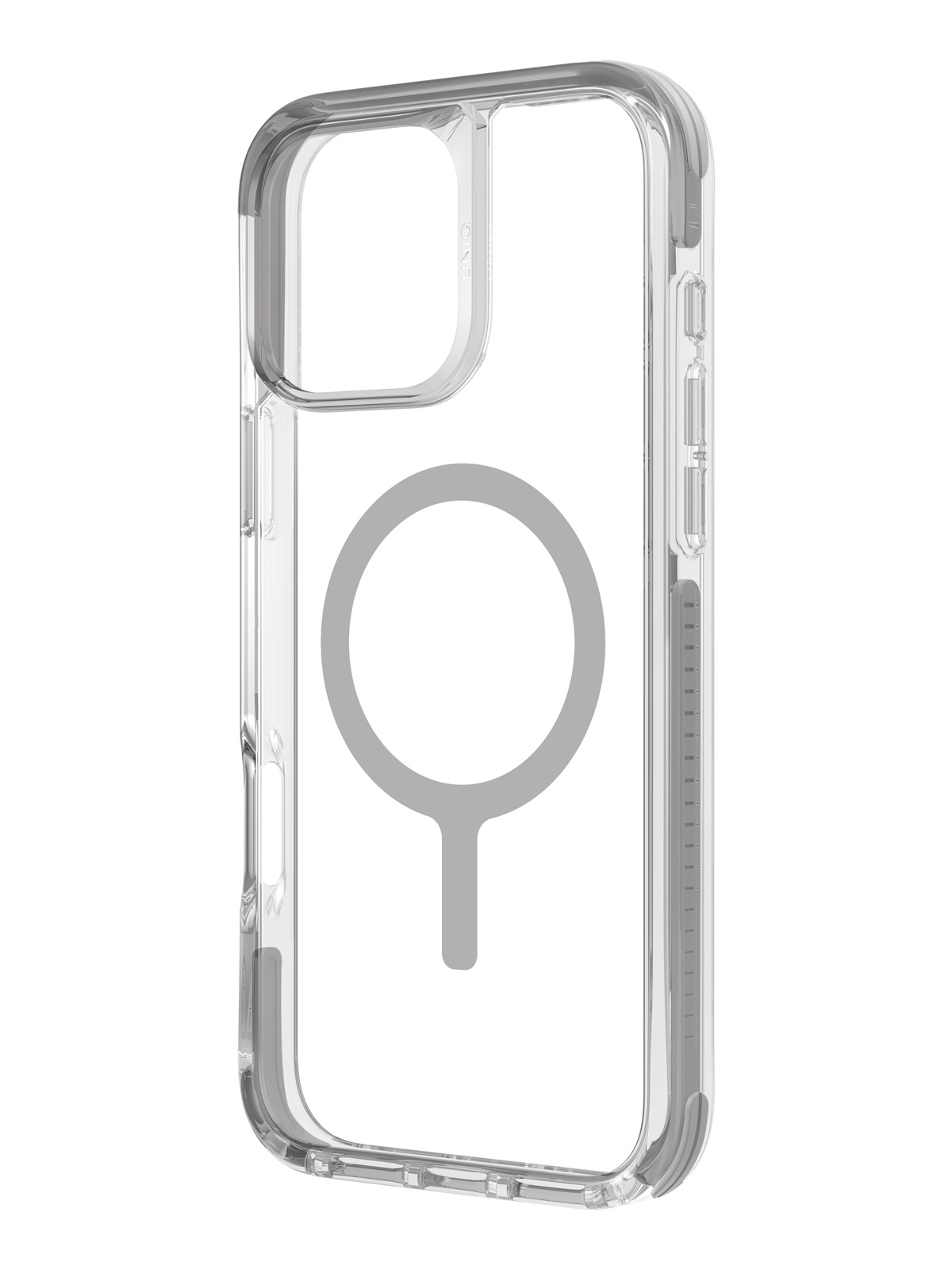 

Чехол Uniq для iPhone 16 Pro Combat Magsafe с усиленной защитой углов, clear grey, Прозрачный