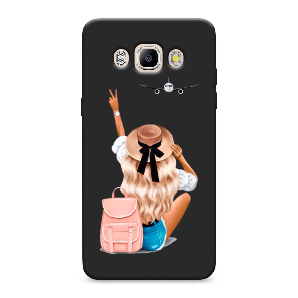 

Чехол Awog на Samsung Galaxy J5 2016 / Самсунг J5 2016 "Автостопом самолетом", Бежевый;розовый;голубой, 22752-1