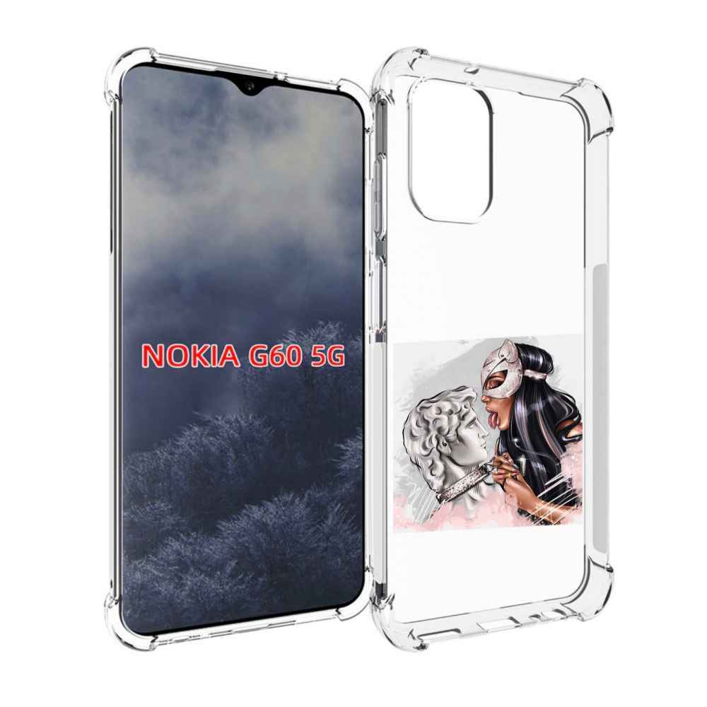 

Чехол MyPads девушка-флирт женский для Nokia G60 5G, Прозрачный, Tocco