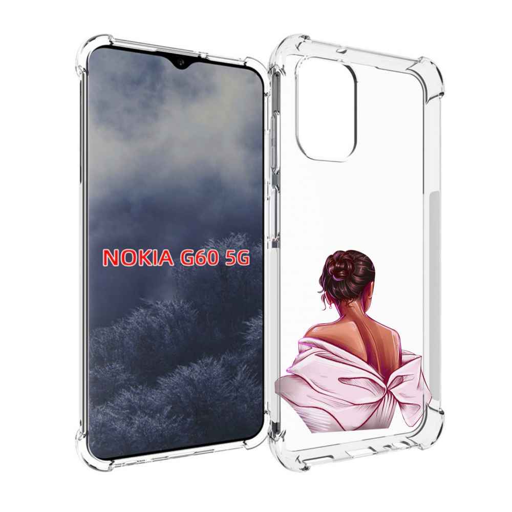 

Чехол MyPads девушка-со-спины женский для Nokia G60 5G, Прозрачный, Tocco