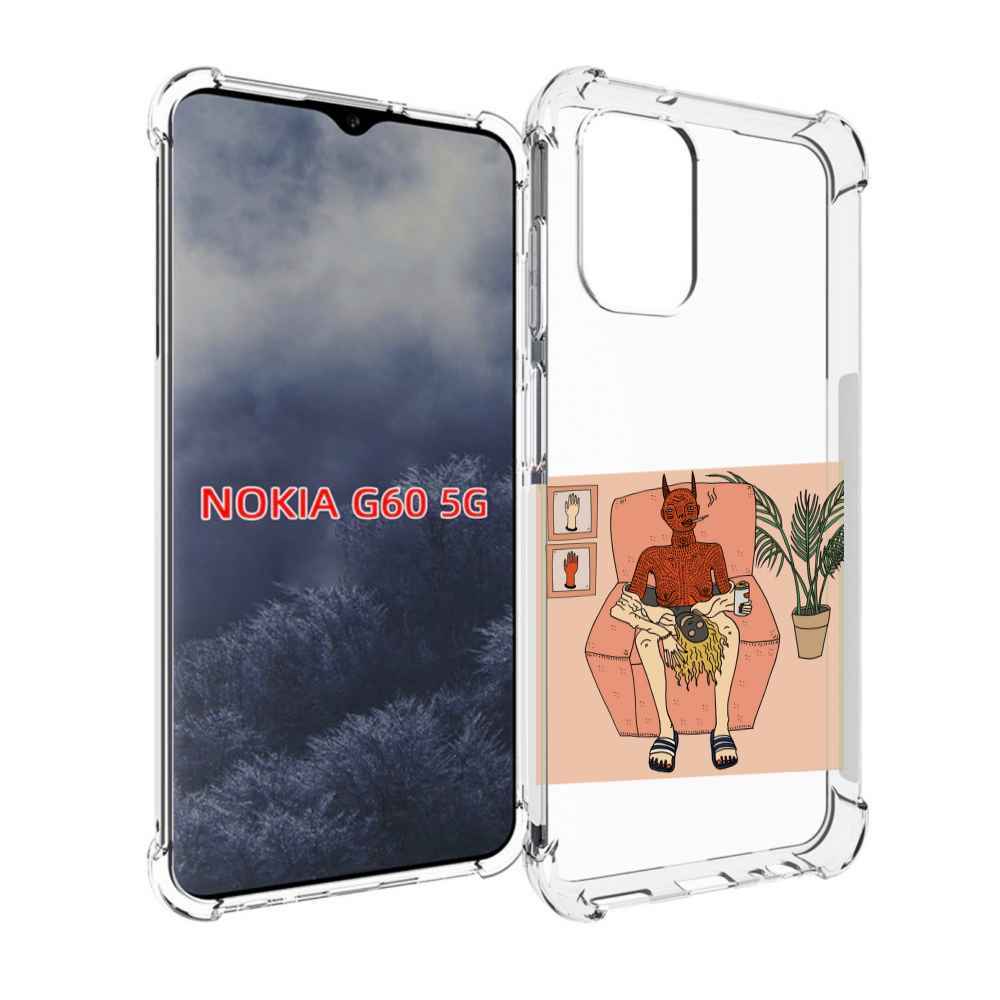 

Чехол MyPads девушка-сняла-кожу для Nokia G60 5G, Прозрачный, Tocco