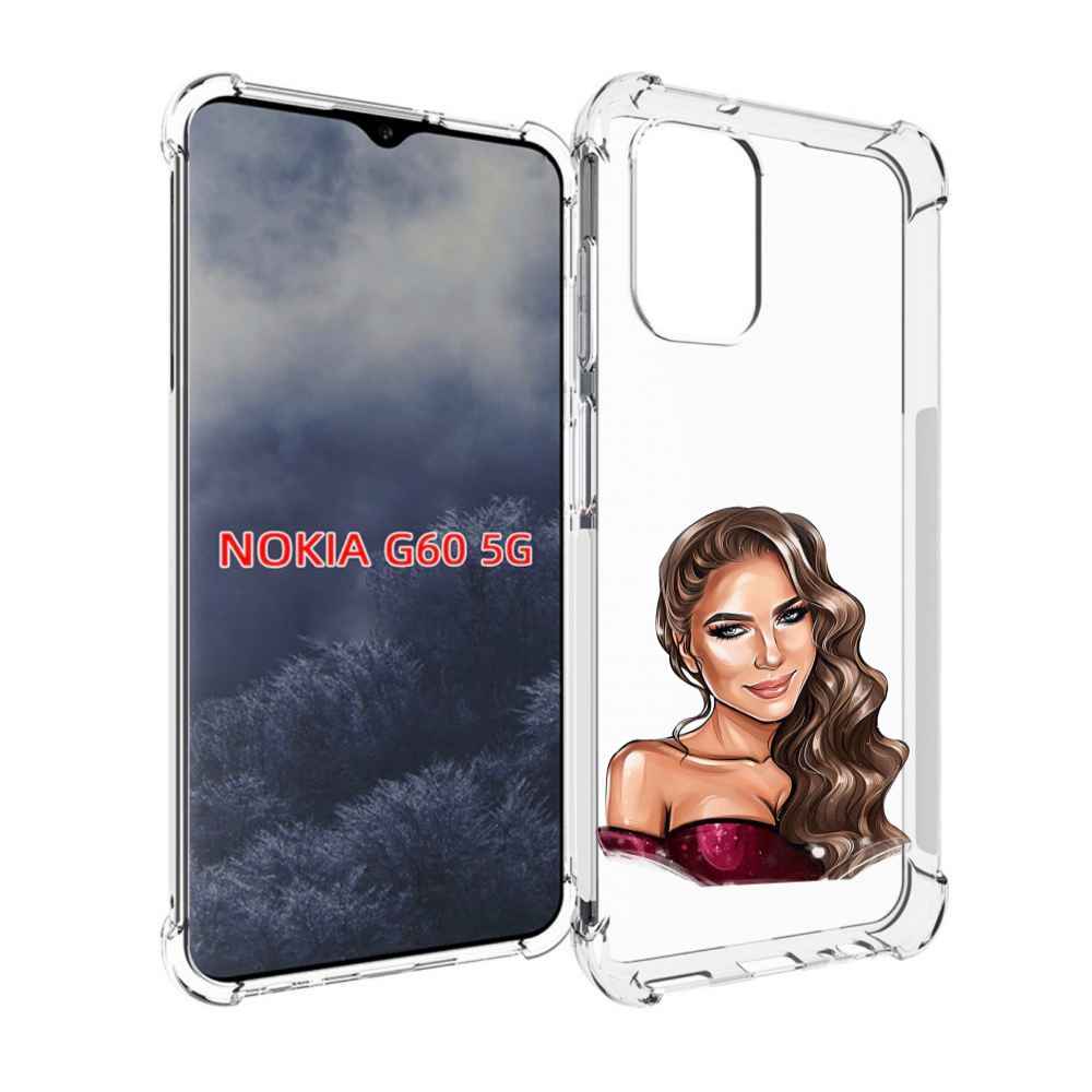 

Чехол MyPads девушка-с-улыбкой женский для Nokia G60 5G, Прозрачный, Tocco