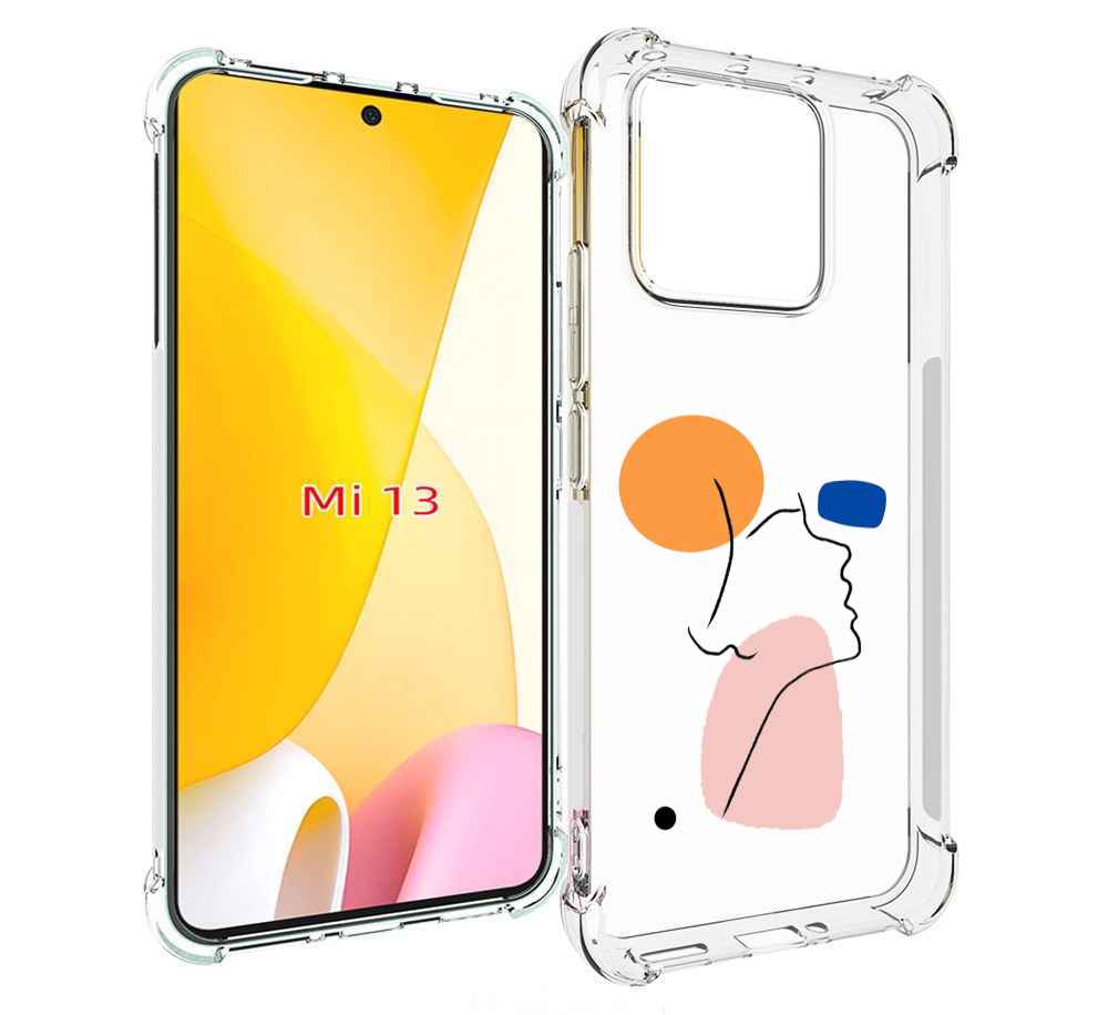 

Чехол MyPads абстракция девушки женский для Xiaomi 13, Прозрачный, Tocco