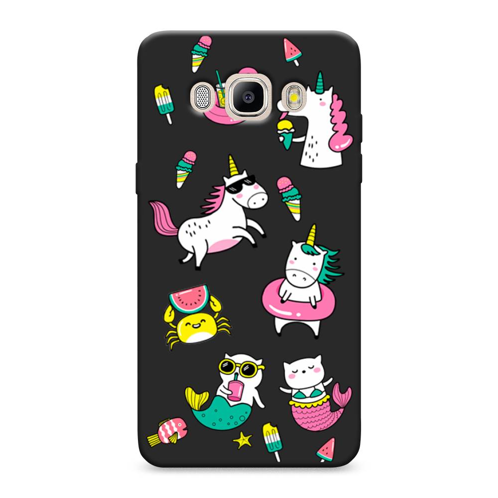 

Чехол Awog на Samsung Galaxy J5 2016 / Самсунг J5 2016 "На отдыхе", Белый;голубой;розовый, 22752-1