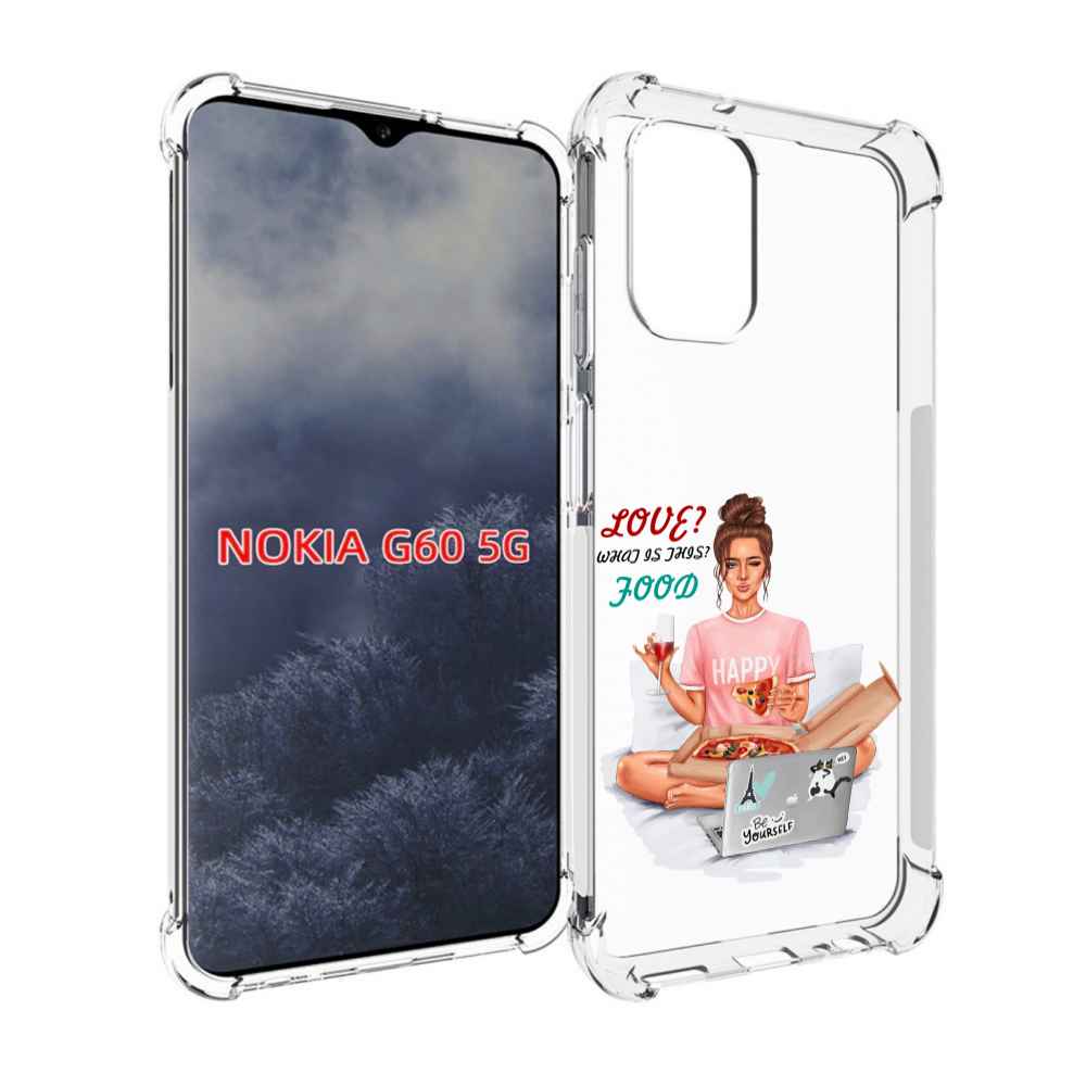 

Чехол MyPads девушка-с-ноутбуком женский для Nokia G60 5G, Прозрачный, Tocco