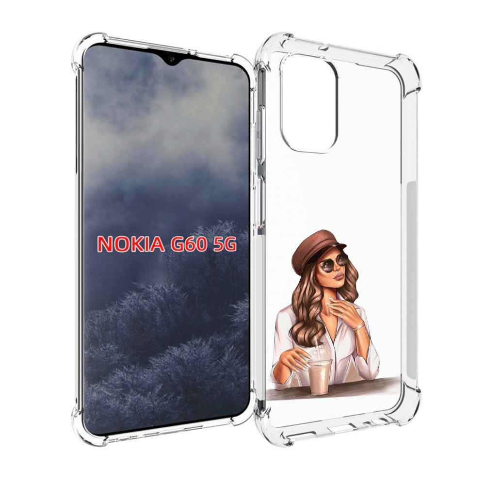

Чехол MyPads девушка-с-милкшейком женский для Nokia G60 5G, Прозрачный, Tocco