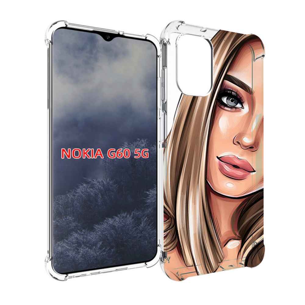 

Чехол MyPads девушка-с-каре женский для Nokia G60 5G, Прозрачный, Tocco