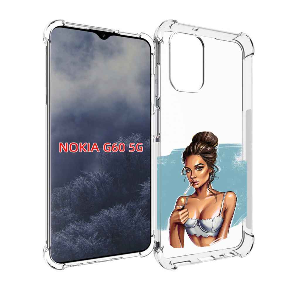

Чехол MyPads девушка-с-зажигалкой для Nokia G60 5G, Прозрачный, Tocco