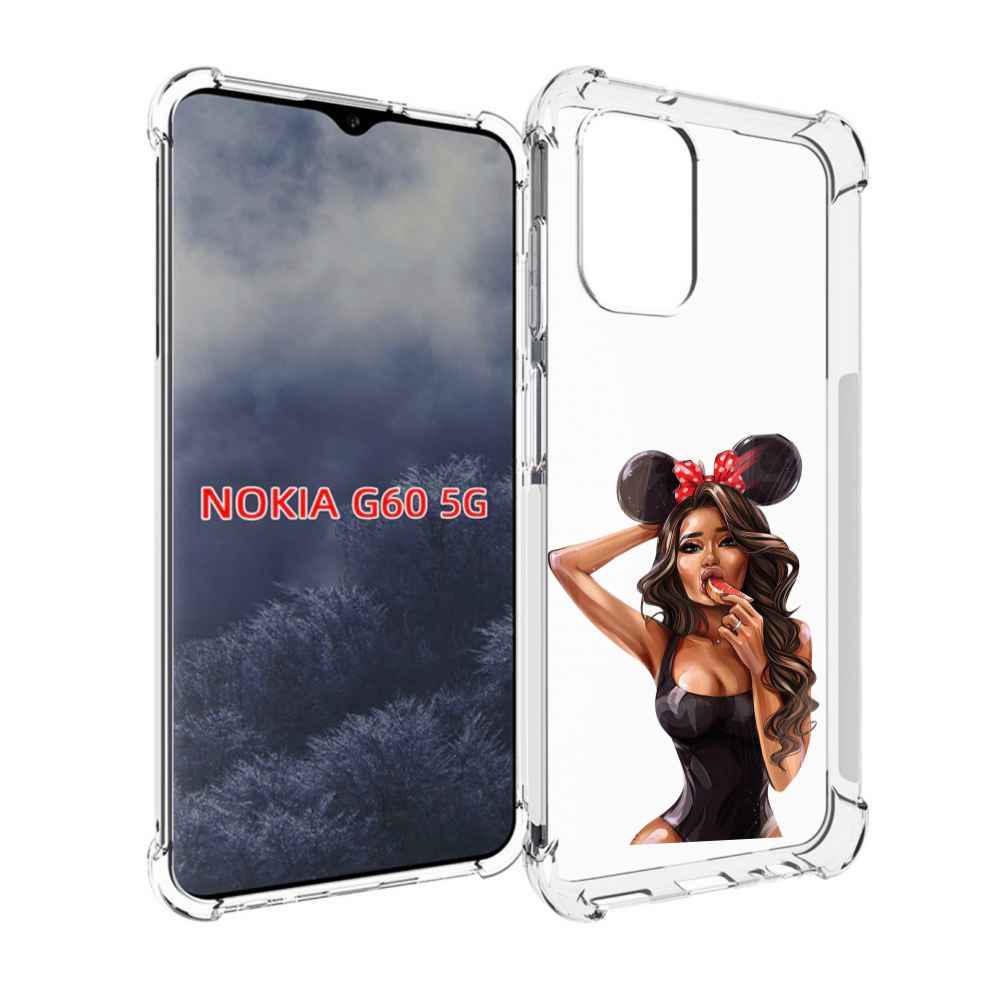 

Чехол MyPads девушка-с-грейпфрутом женский для Nokia G60 5G, Прозрачный, Tocco