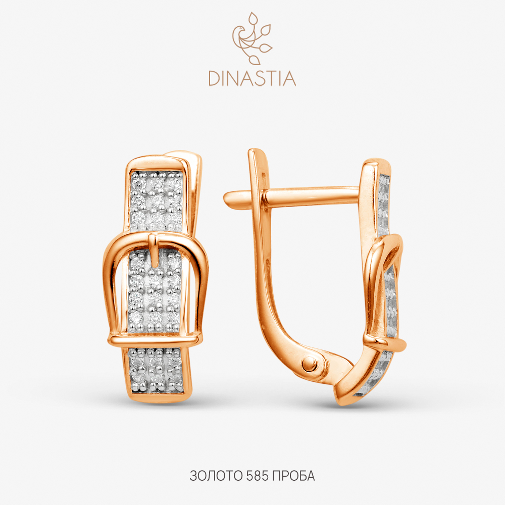 

Серьги из золота DINASTIA.GOLD 001352, фианит, 001352