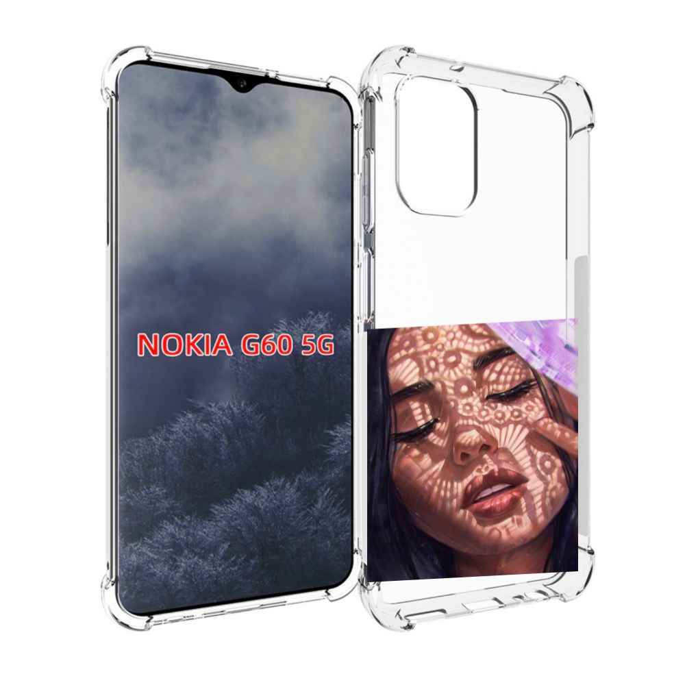 

Чехол MyPads девушка-под-кружевами женский для Nokia G60 5G, Прозрачный, Tocco