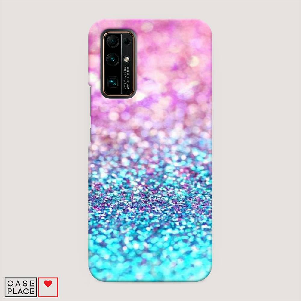 

Чехол Awog "Розово-голубые глиттеры рисунок" для Honor 30