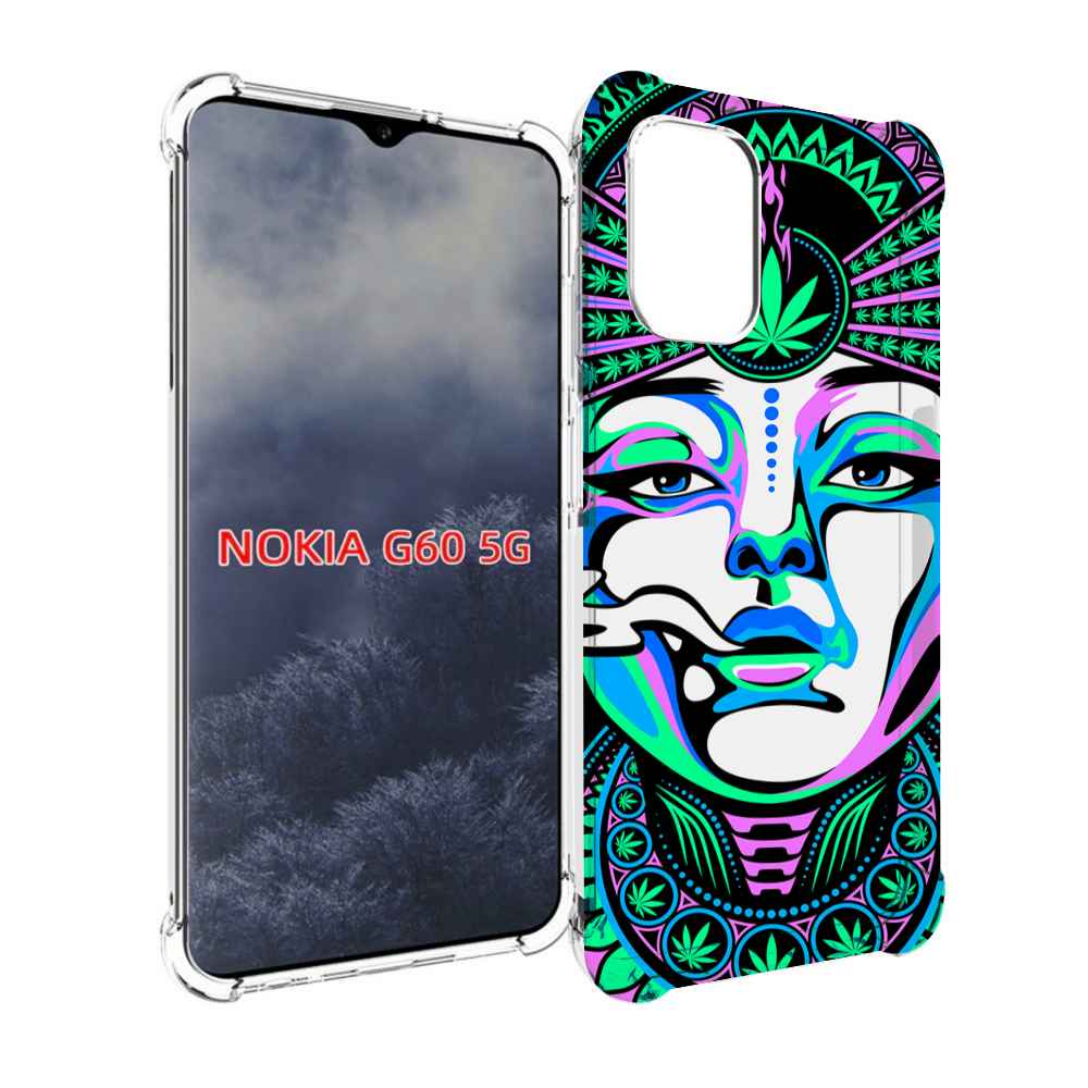 Чехол MyPads девушка-любит-траву-абстракция для Nokia G60 5G