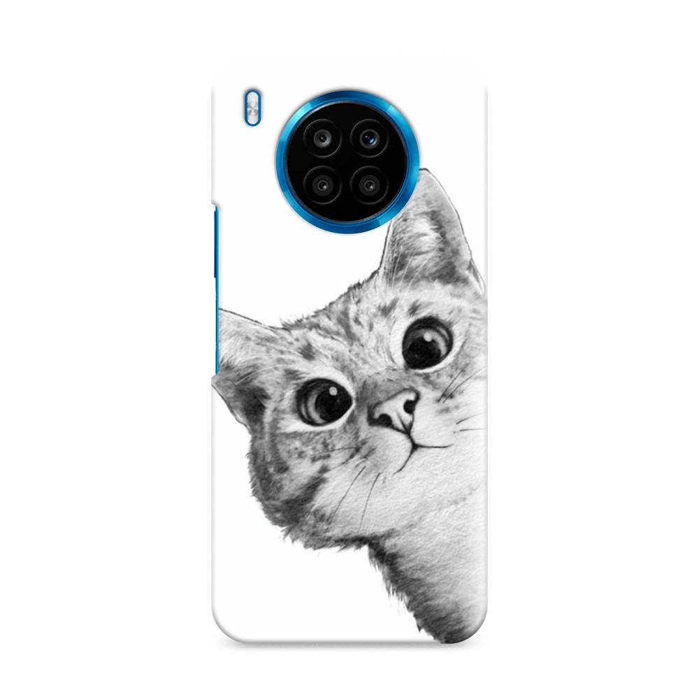 

Чехол Awog "Кот рисунок черно-белый" для Honor 50 Lite, 6106420-1