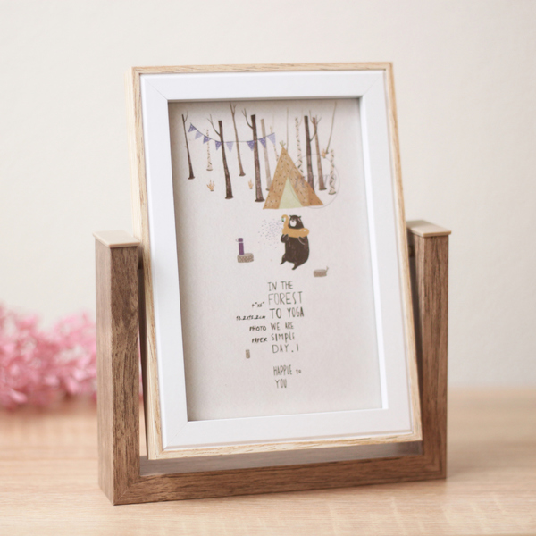 Фоторамка Ultramarine 640-1265 коричневая 10х15см вращающаяся с зеркалом