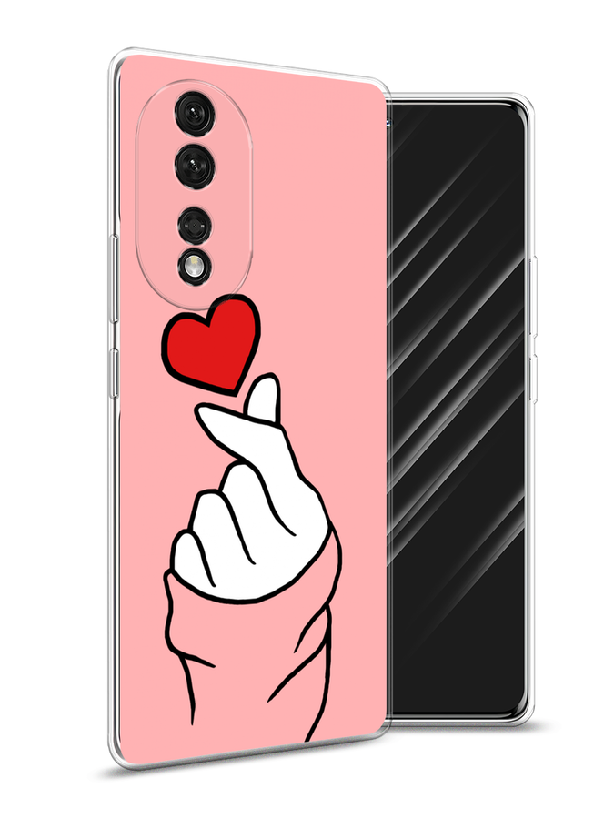 

Чехол Awog на Honor 80 Pro "Милое сердечко", Белый;красный;черный, 6120450-7