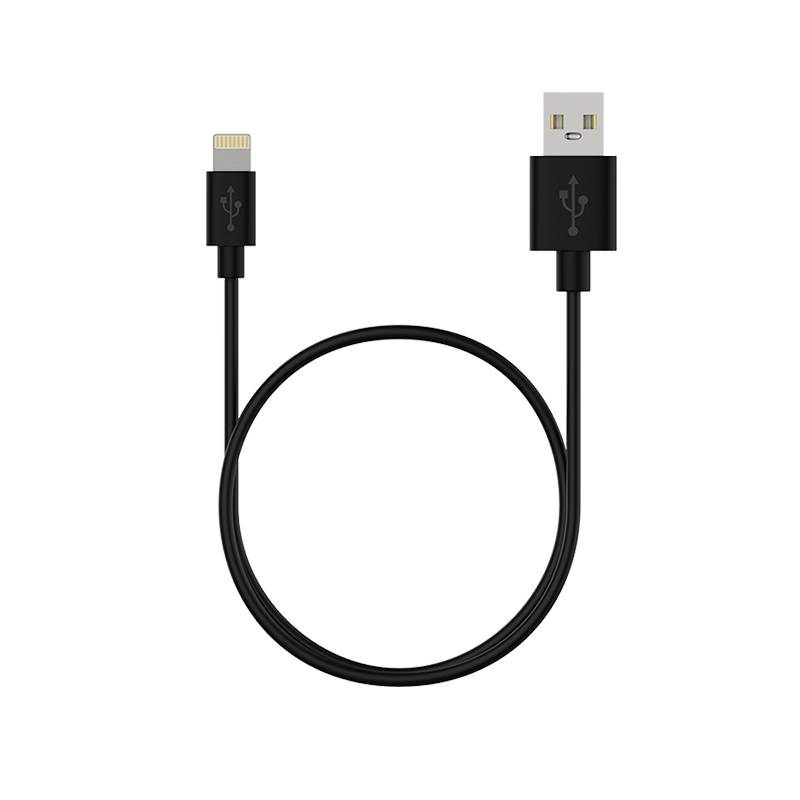 

Кабель Maxvi MC-03 USB - Lightning, 2 А, 1 м, черный, MC-03