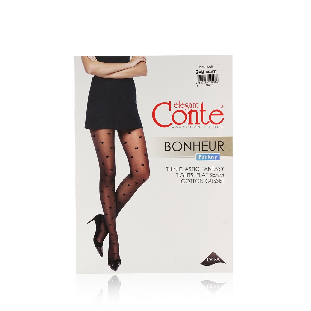 

Колготки женские Conte Bonheur серые 3 размер, Серый, Bonheur