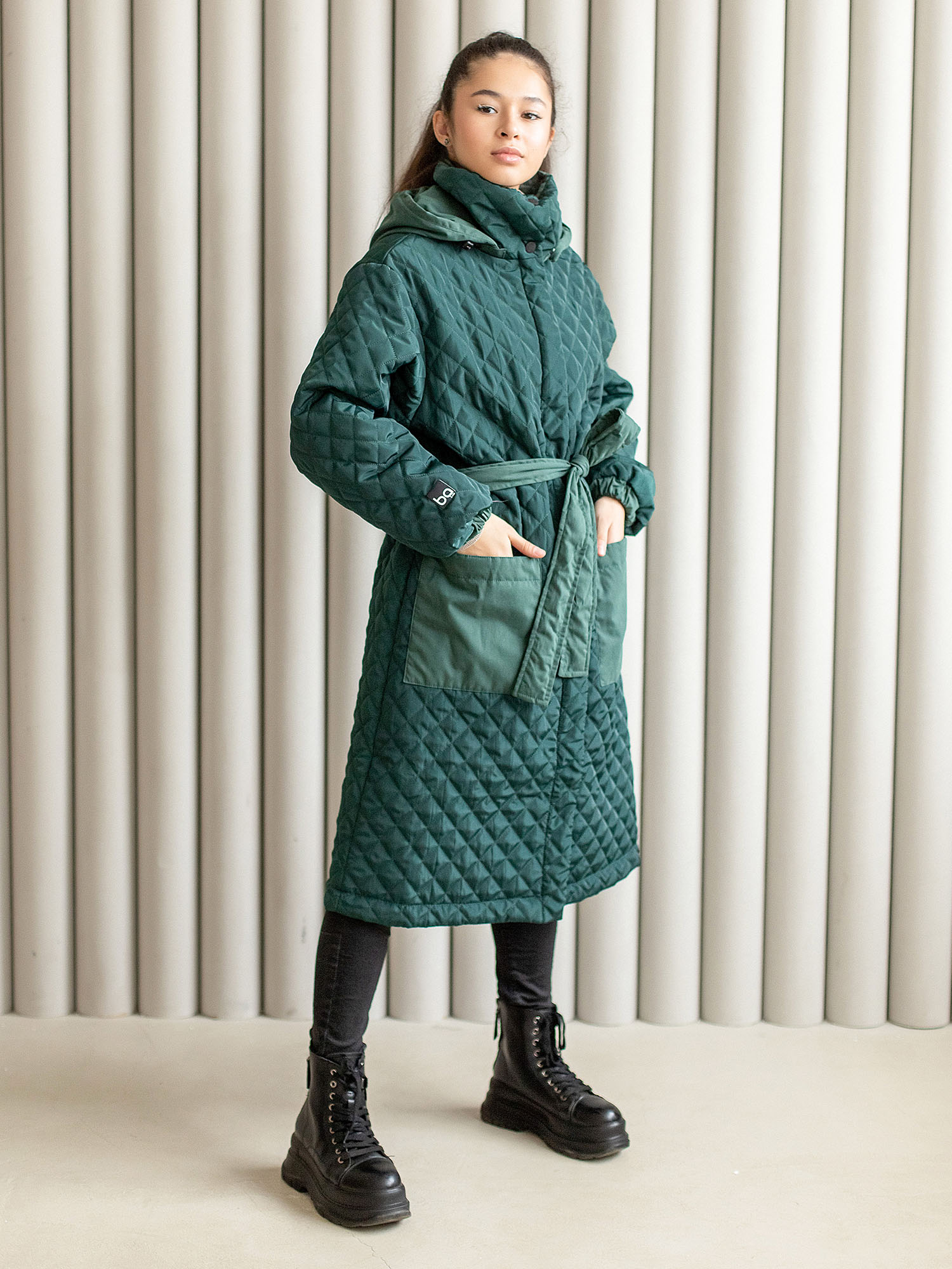 Пальто детское Batik 300-23о-170-88-2-01, травяной зеленый, 146