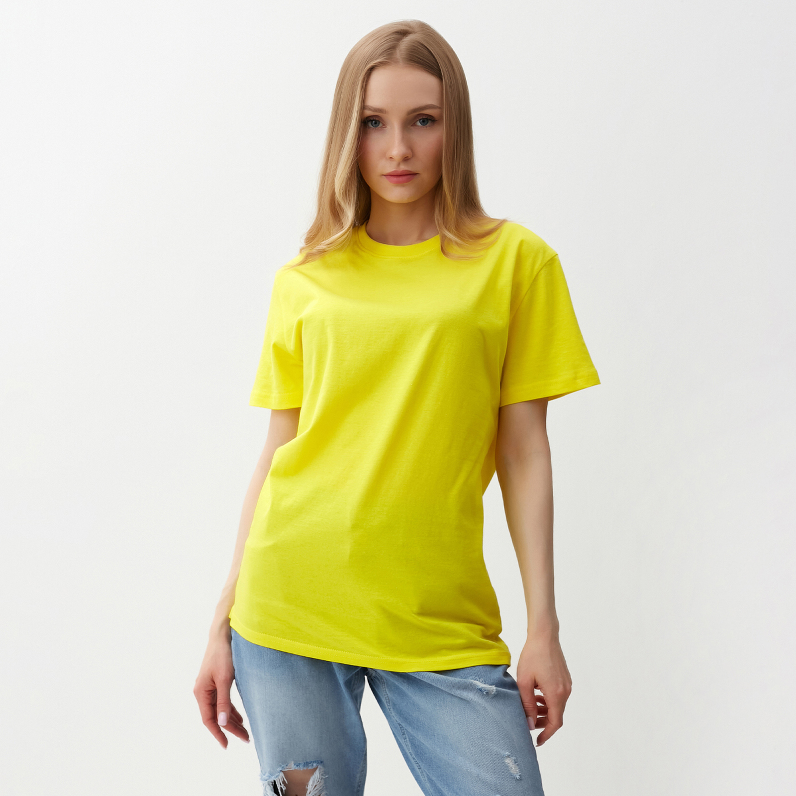 

Футболка женская NoBrand ATA collection желтая 54 RU, Желтый, ATA collection