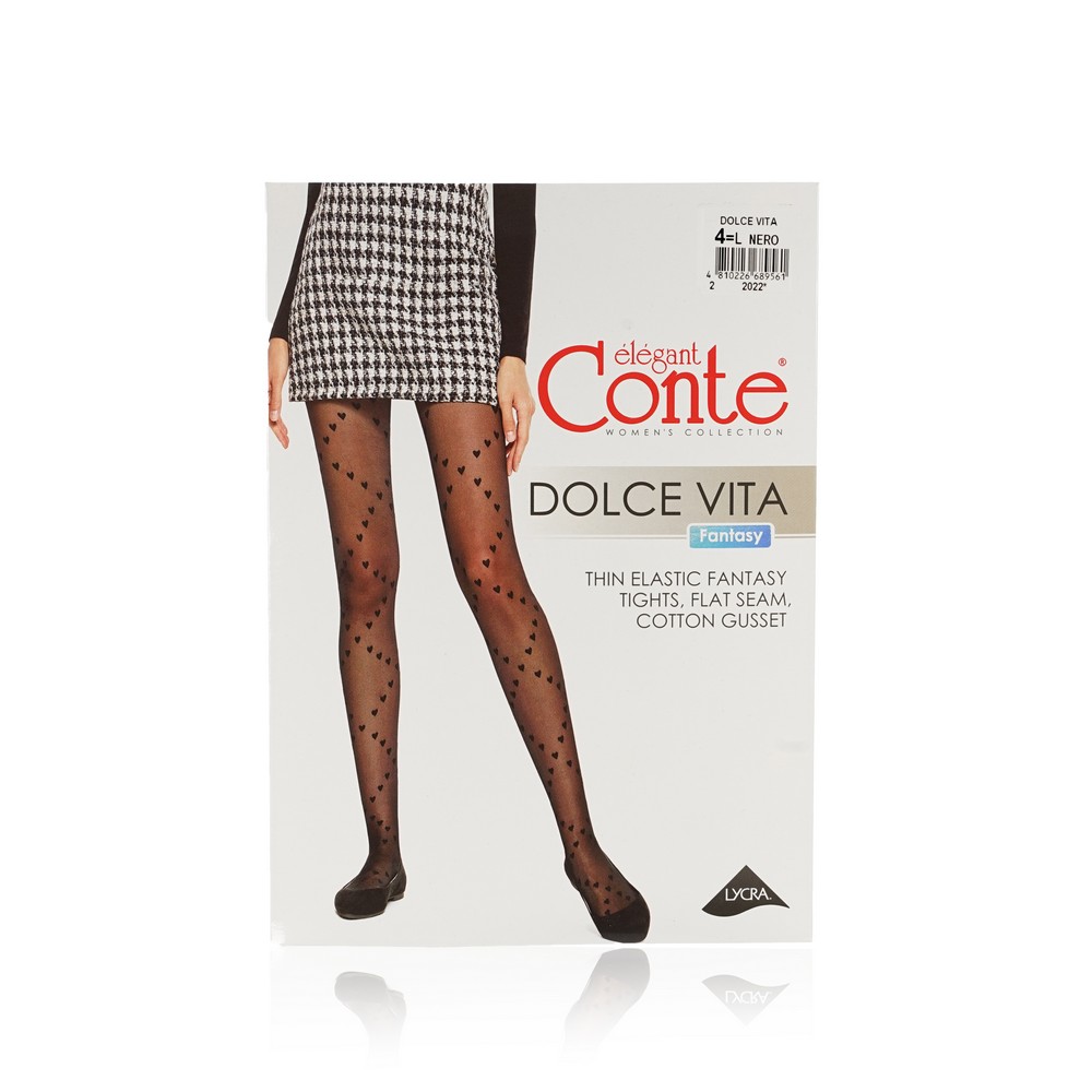 

Колготки женские Conte Dolce Vita черные 4 размер, Черный, Dolce Vita