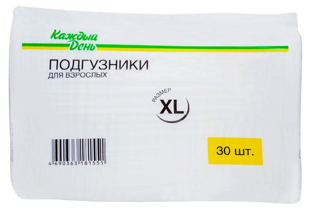 Подгузники урологические Каждый День для взрослых XL 30 шт