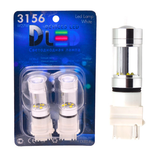 

Светодиодная автомобильная лампа W27W - T25 - 3156 - 8 CREE (Комплект 2 лампы.), W27W - T25 - 3156 - 8 CREE