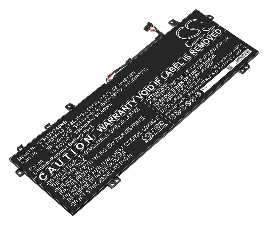 

Аккумулятор для ноутбука Cameron Sino CS-LVY740NB 3900 мАч 15,36В, CS-LVY740NB