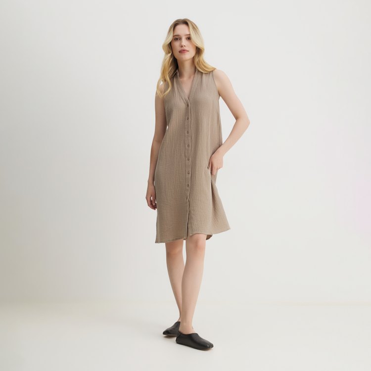 

Платье женское Maison David BLN924 бежевое XS, Бежевый, BLN924