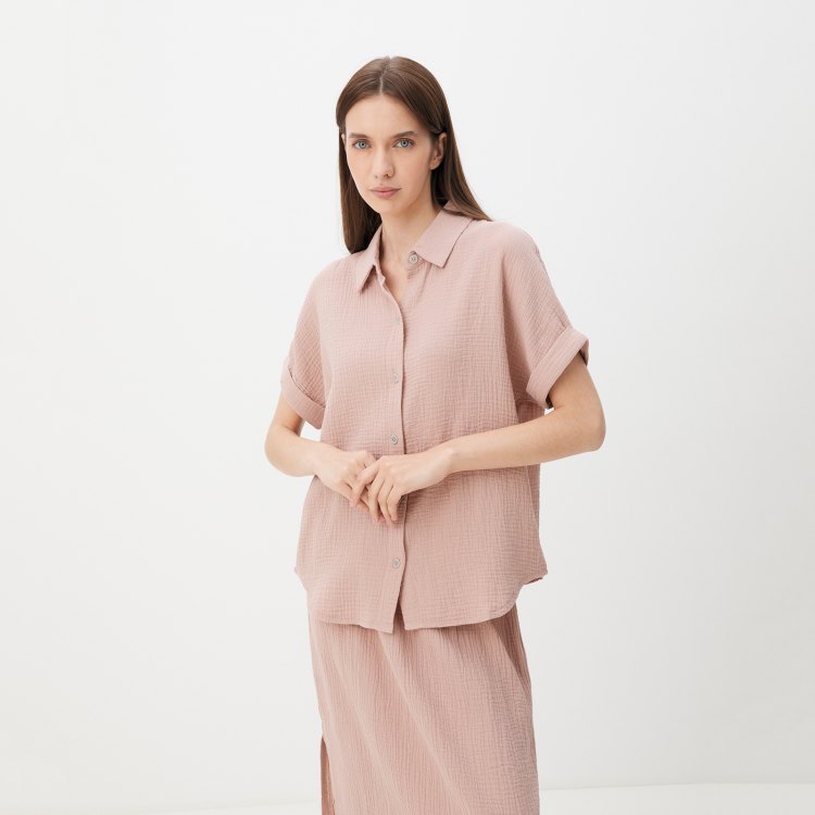 

Рубашка женская Maison David BLN921 розовая L, Розовый, BLN921
