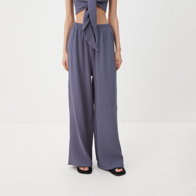 

Брюки женские Maison David BLN920 синие XS, Синий, BLN920