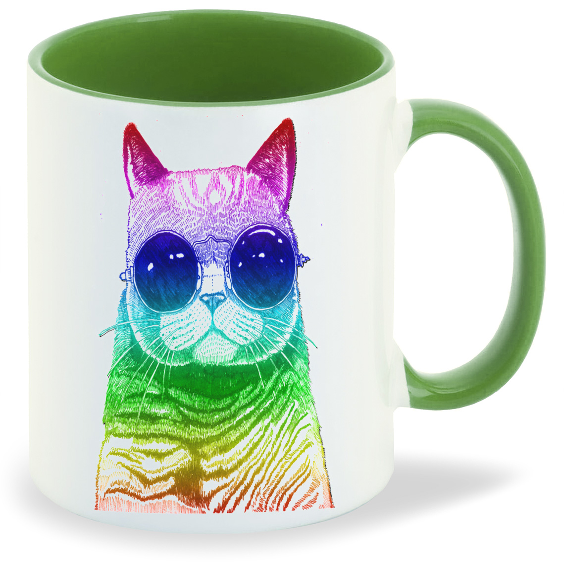 

Кружка CoolPodarok Животные Радужный кот, Животные Радужный кот