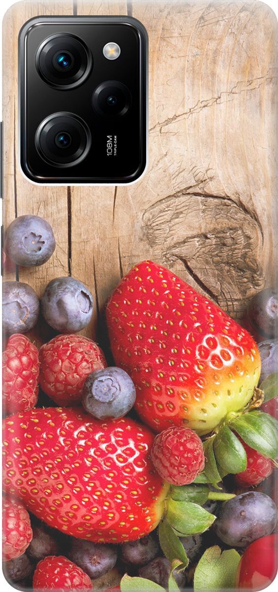 

Чехол на Poco X5 Pro 5G "Дерево фруктов", Коричневый;красный, 158246