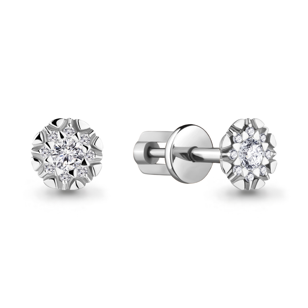

Серьги из белого золота с бриллиантом Aquamarine Aquamarine 942379_585_бз, 942379_585_бз