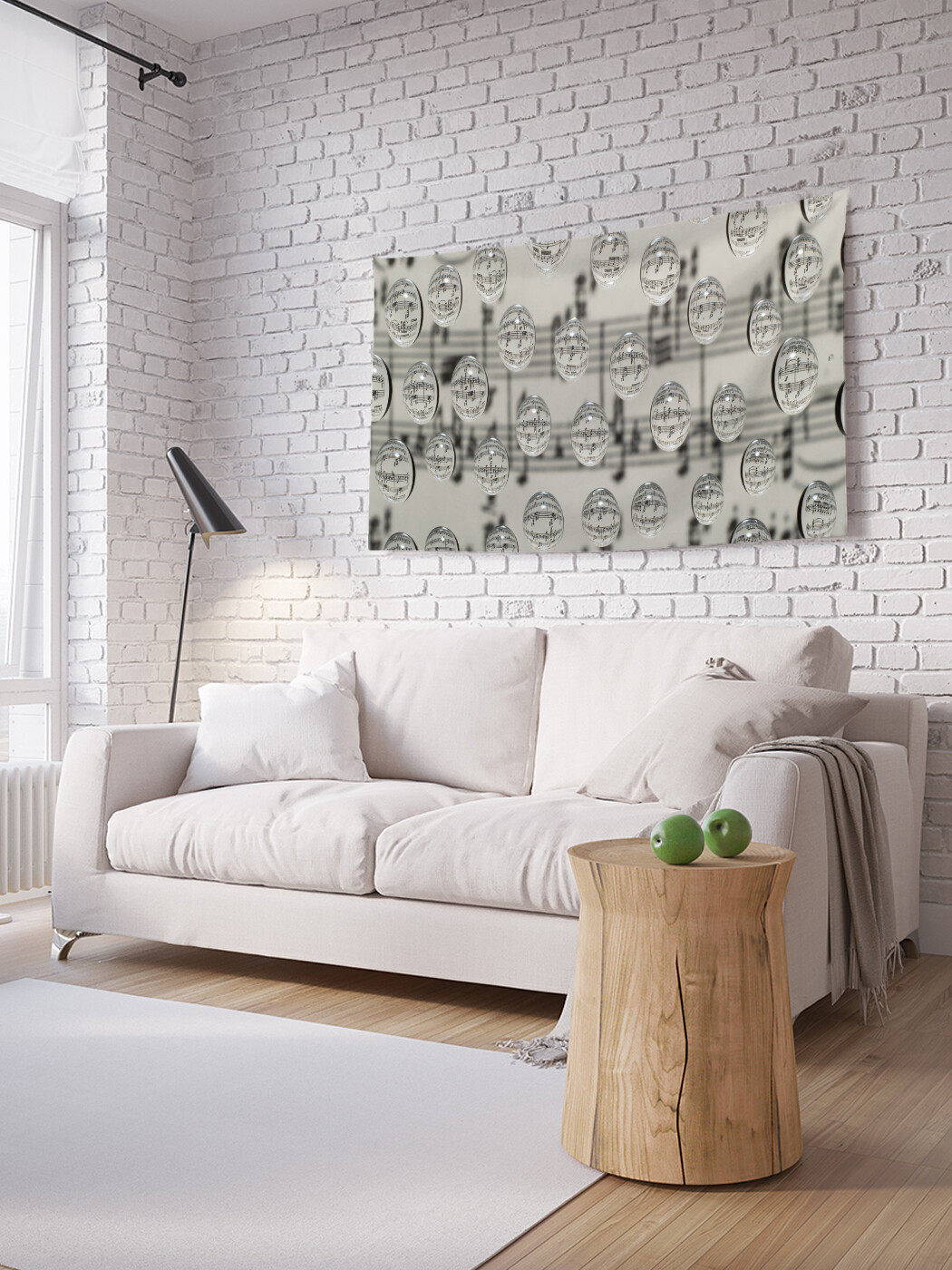 

Горизонтальное фотопанно JoyArty Музыкальные капли, из ткани, 150х200 см