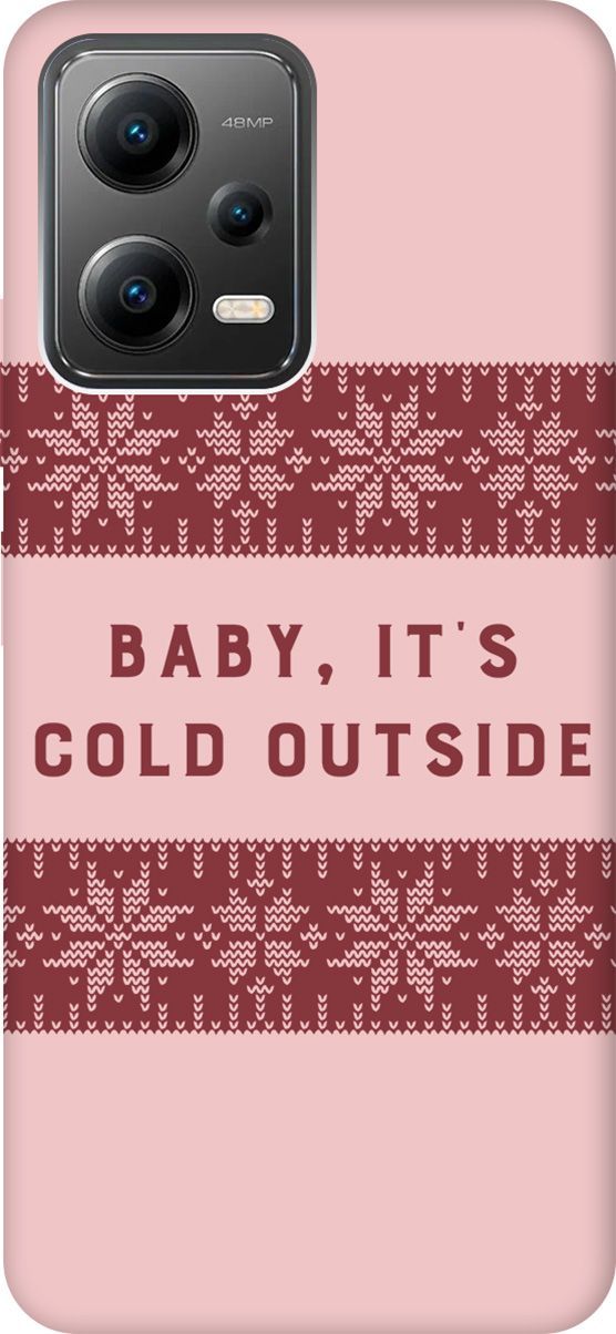 

Чехол на Poco X5 5G "It's Cold" розовый, Розовый;красный, 158243
