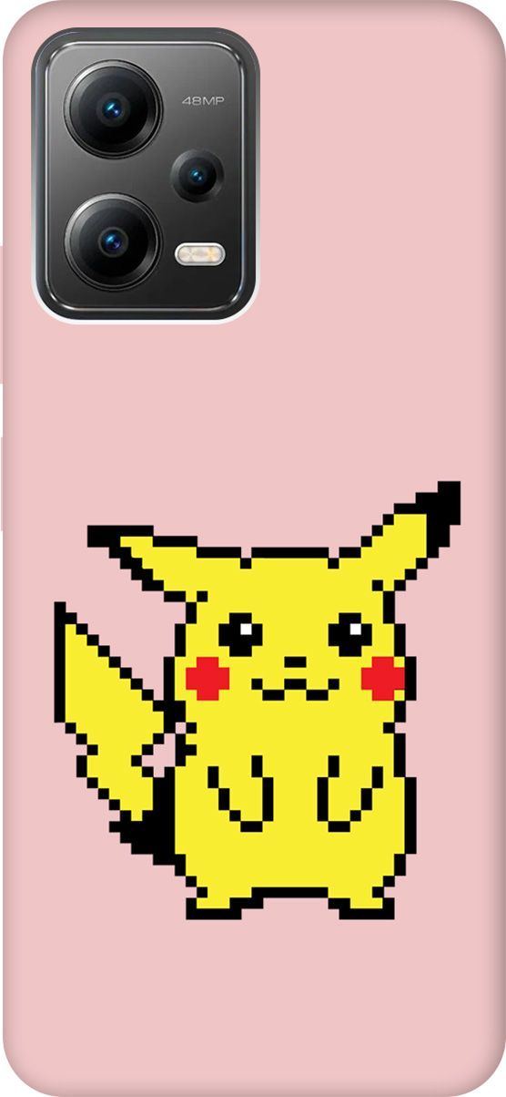

Чехол на Xiaomi Poco X5 5G с принтом "Pixel Pikachu" розовый, Розовый;желтый, 158243