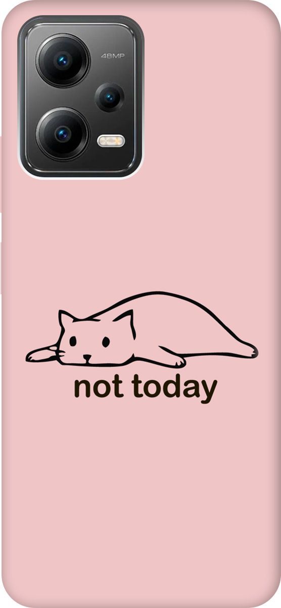 

Чехол на Poco X5 5G "Not Today" розовый, Розовый;черный, 158243