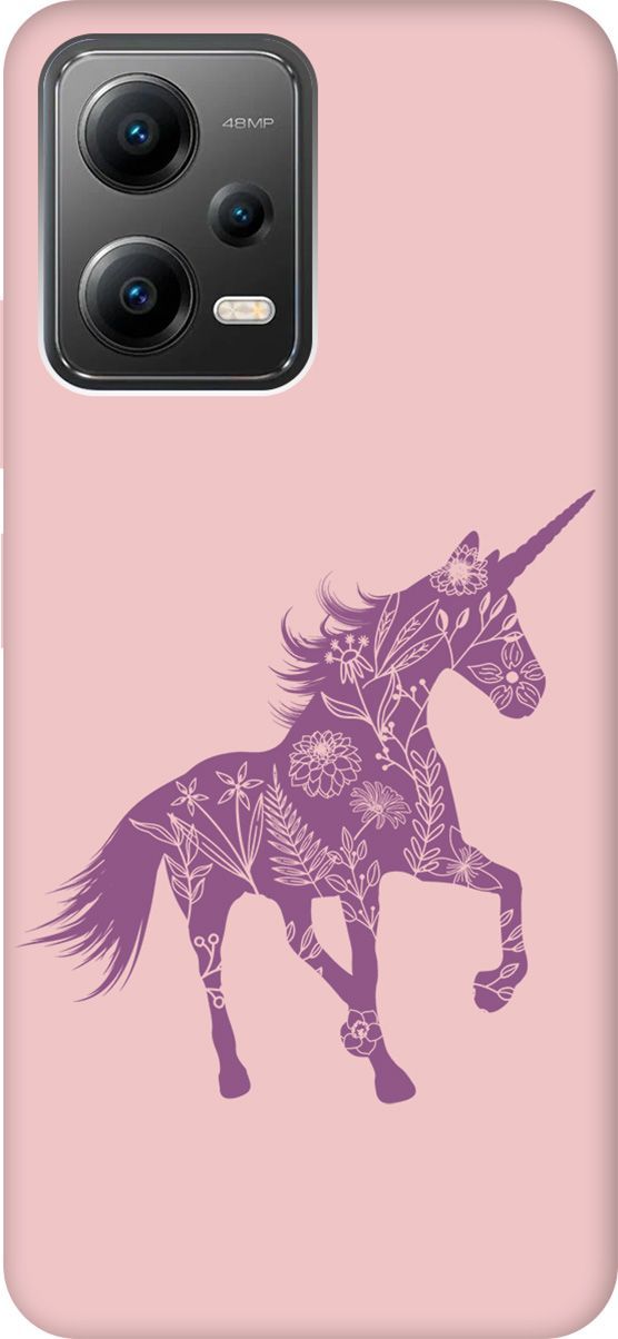 

Чехол на Xiaomi Poco X5 5G с принтом "Floral Unicorn" розовый, Розовый;фиолетовый, 158242