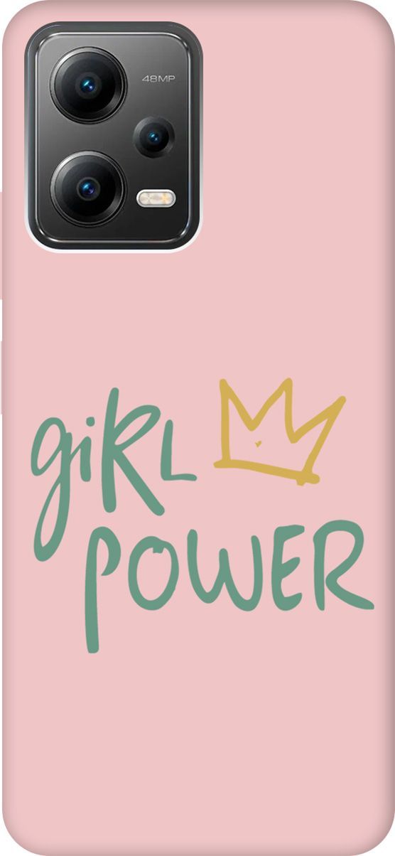 

Чехол на Poco X5 5G "Girl Power!" розовый, Розовый;зеленый, 158241