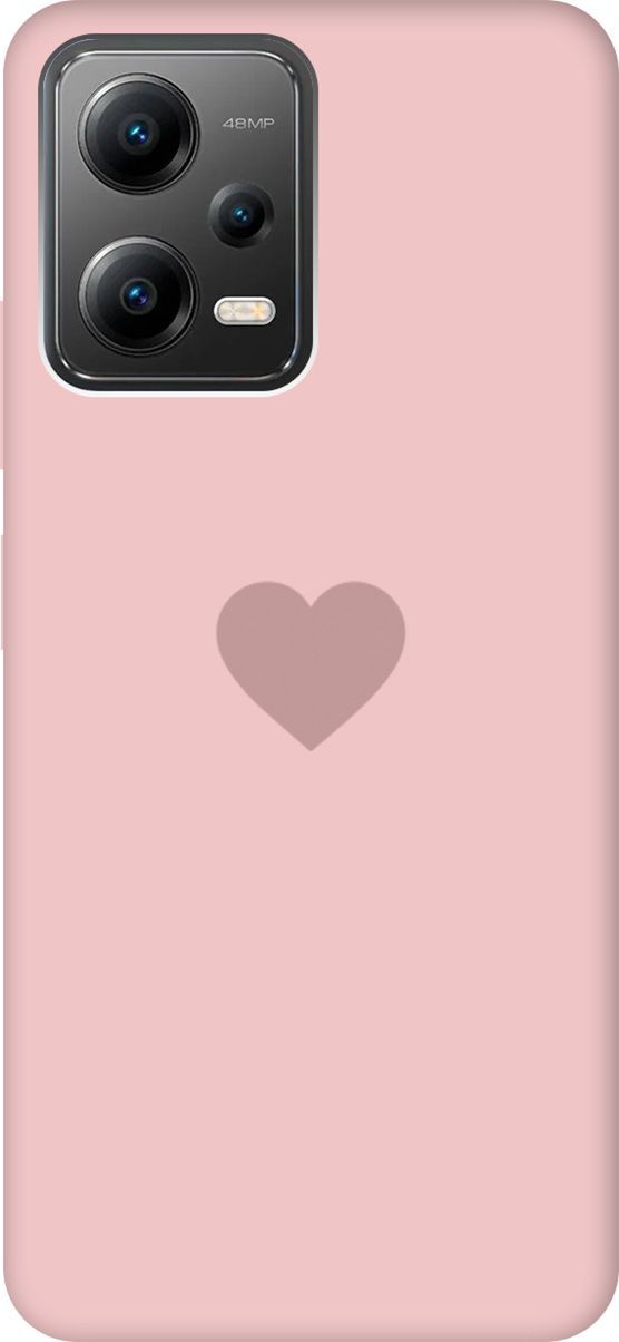 

Чехол на Xiaomi Poco X5 5G с принтом "Heart" розовый, 158241